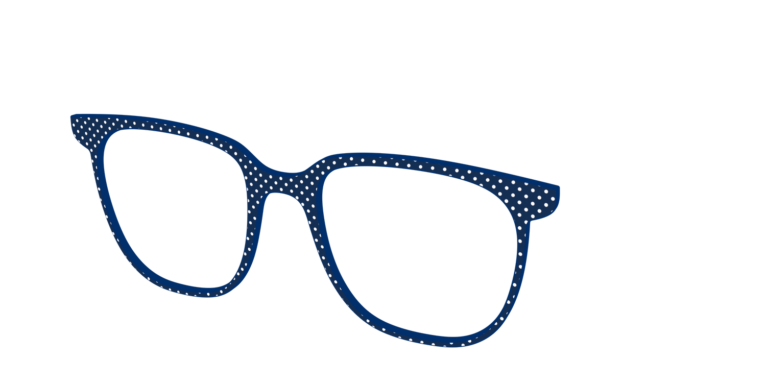 The Navy Pin Dot - Angle Top Image - Pair Eyewear