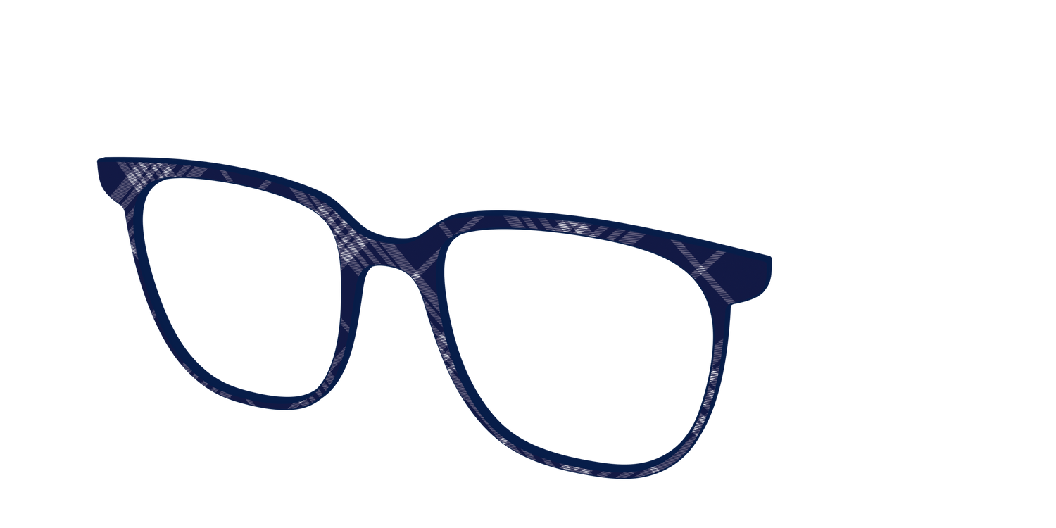 The Navy Twill Plaid - Angle Top Image - Pair Eyewear