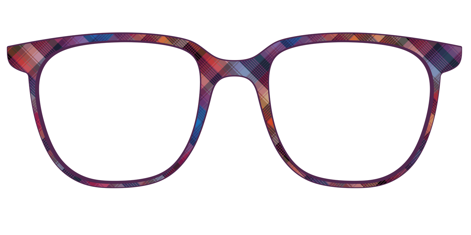 The Ombre Plaid - Front Top Image - Pair Eyewear