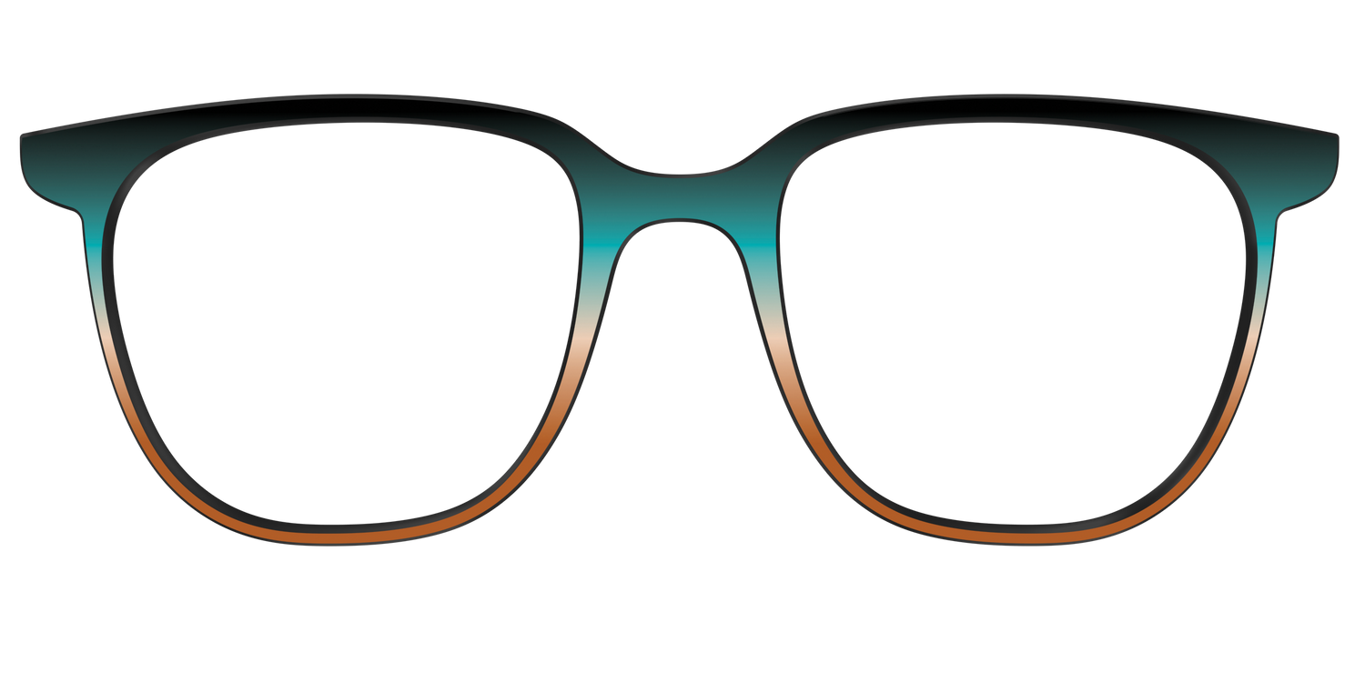 The Onyx to Rust Gradient - Front Top Image - Pair Eyewear