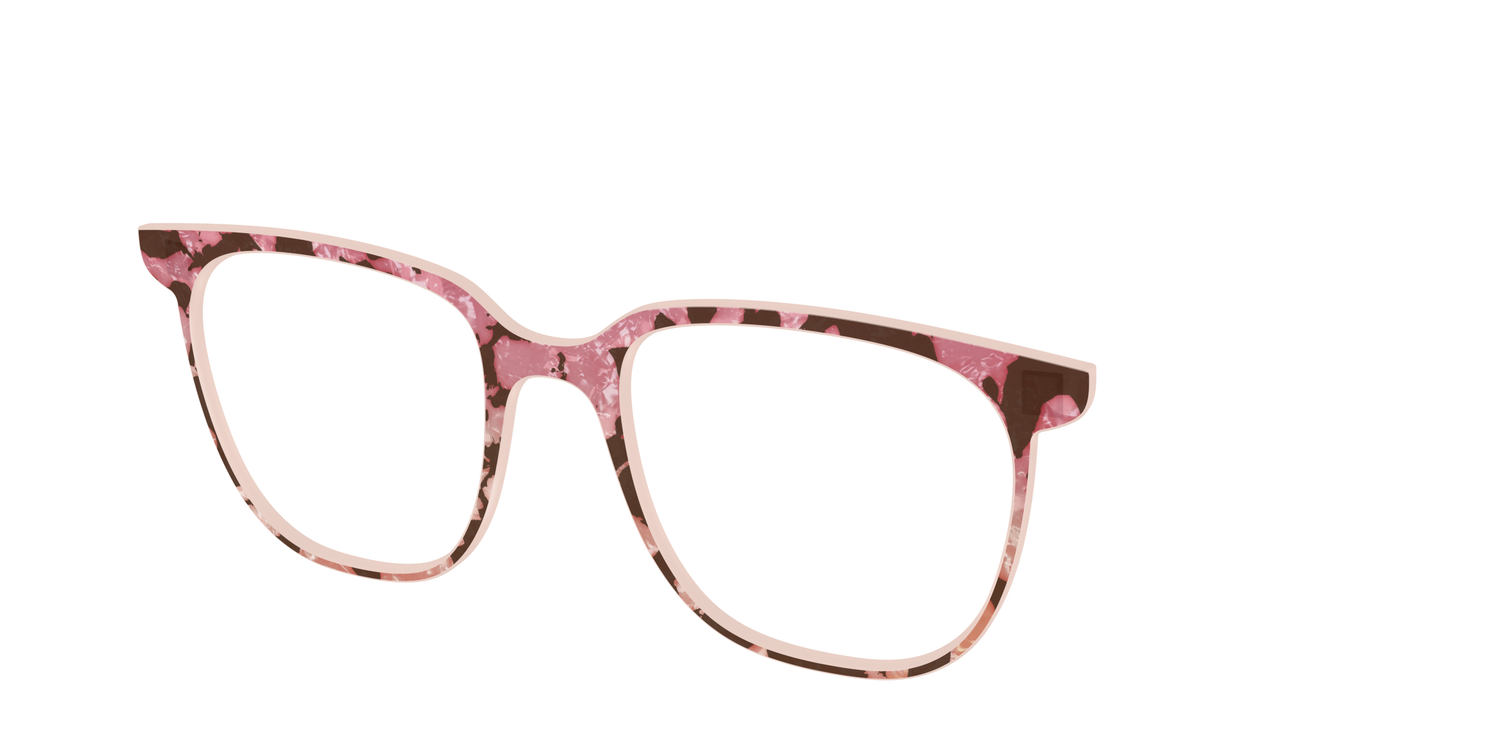 The Pale Peach Pearl Tortoise - Angle Top Image - Pair Eyewear