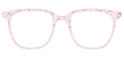 The Pink Shimmer Petals with Silver Foil - Front Top Thumbnail - Pair Eyewear