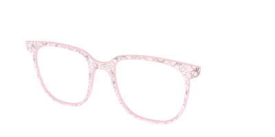 The Pink Shimmer Petals with Silver Foil - Angle Top Thumbnail - Pair Eyewear