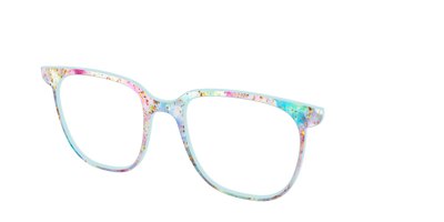 The Pixie Bokeh with Gold Flakes - Angle Top Thumbnail - Pair Eyewear