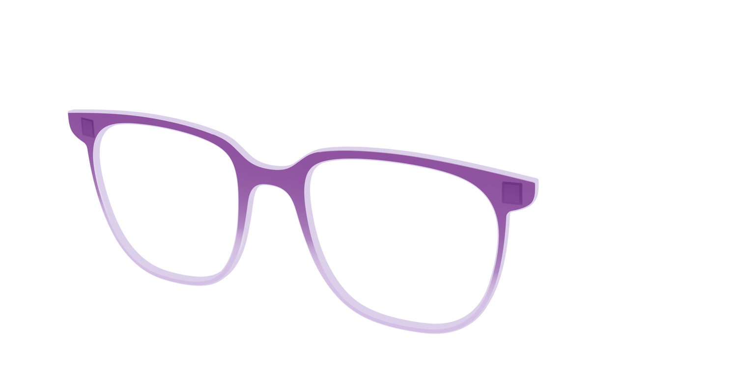 The Plum to Lilac Gradient Crystal - Angle Top Image - Pair Eyewear
