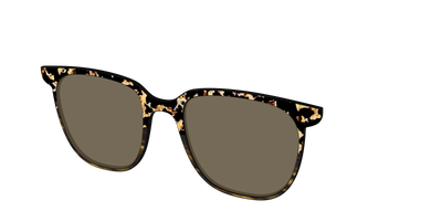 The Polarized Caramel Tortoise Horn Split Sun Top - Angle Top Thumbnail - Pair Eyewear