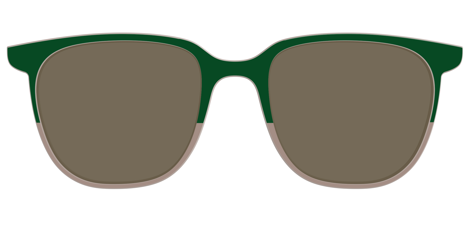 The Polarized Cedar & Sap Crystal Split Sun Top - Front Top Image - Pair Eyewear