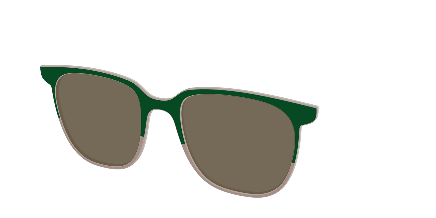 The Polarized Cedar & Sap Crystal Split Sun Top - Angle Top Image - Pair Eyewear
