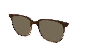 The Polarized Dark Oak Tortoise Split Sun Top - Angle Top Thumbnail - Pair Eyewear