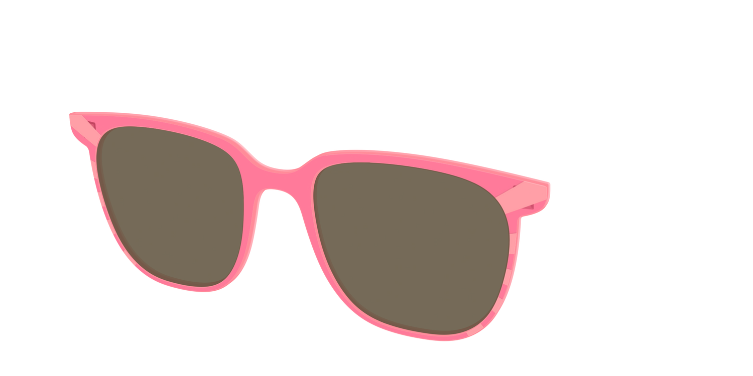 The Polarized Fruit Punch Sunburst Sun Top - Angle Top Image - Pair Eyewear