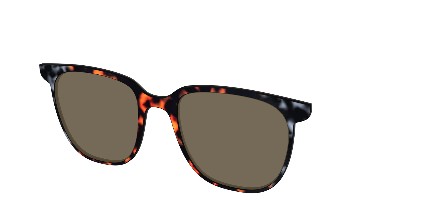 The Polarized Gray & Amber Tortoise Sun Top - Angle Top Image - Pair Eyewear