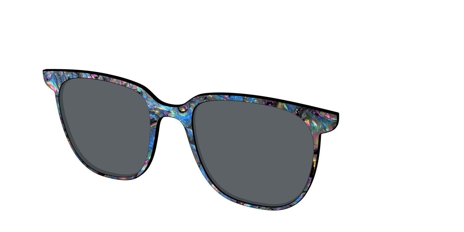 The Polarized Midnight Abalone Sun Top - Angle Top Image - Pair Eyewear