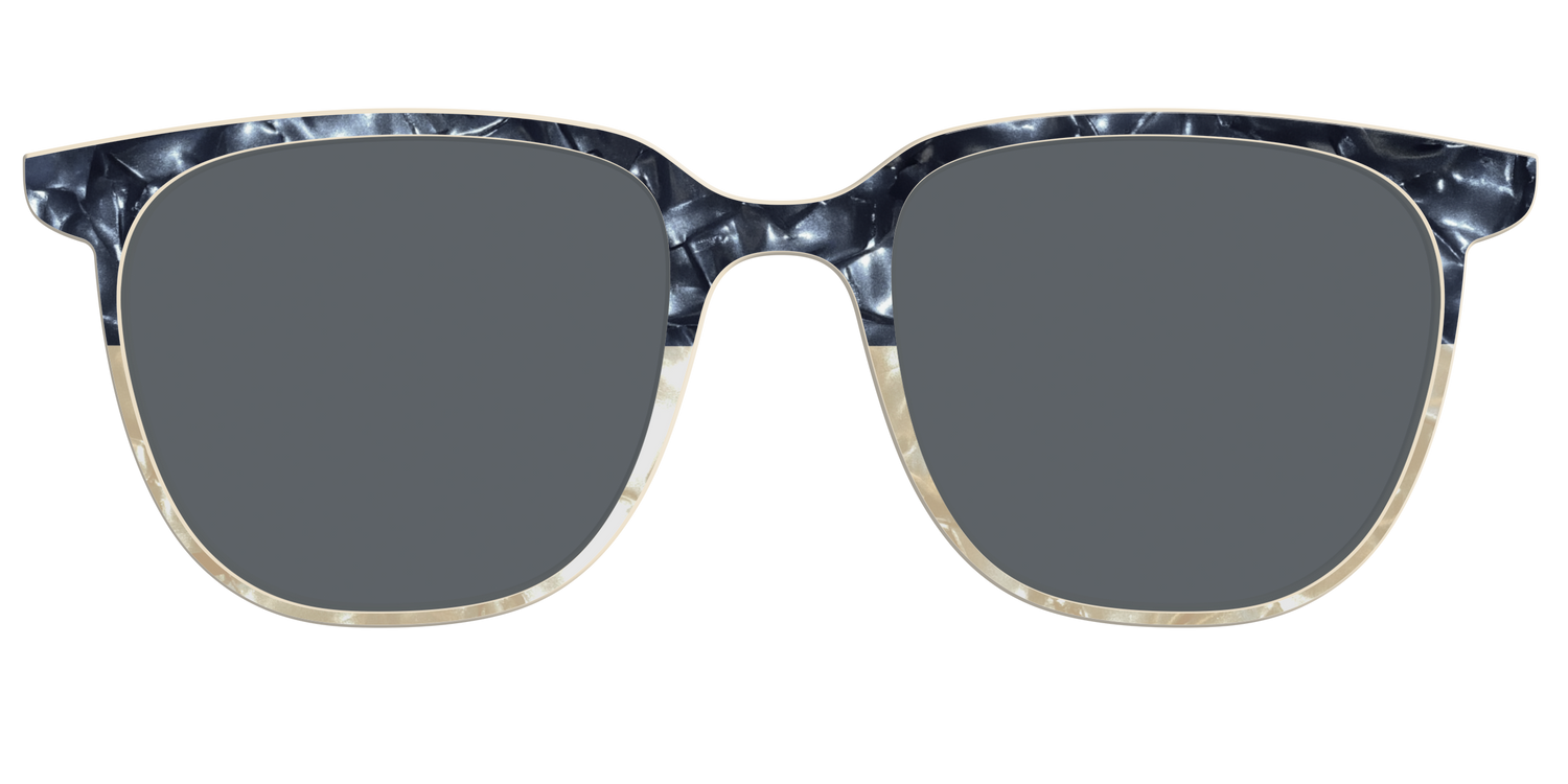 The Polarized Navy to Taupe Pearl Split Sun Top - Front Top Image - Pair Eyewear