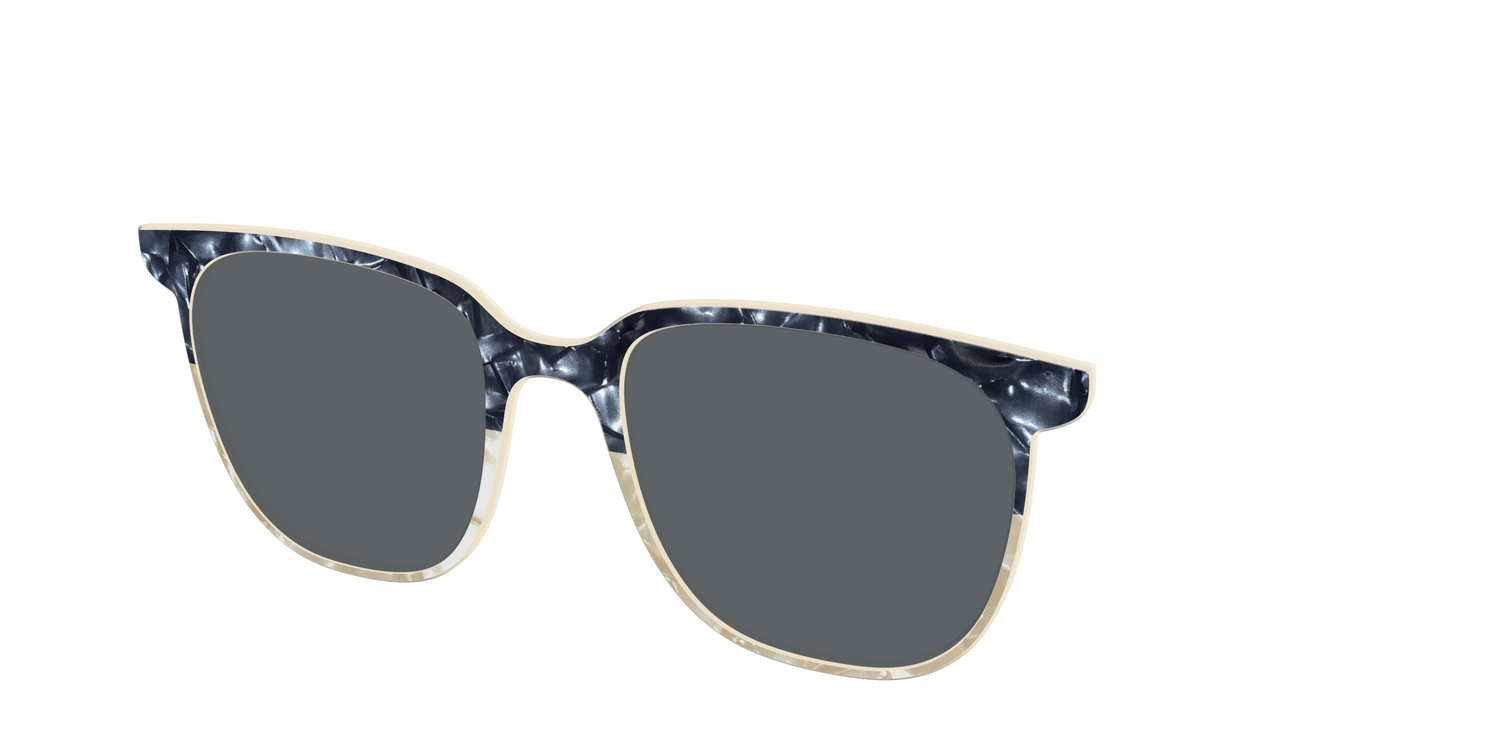 The Polarized Navy to Taupe Pearl Split Sun Top - Angle Top Image - Pair Eyewear