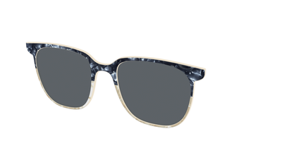 The Polarized Navy to Taupe Pearl Split Sun Top - Angle Top Thumbnail - Pair Eyewear