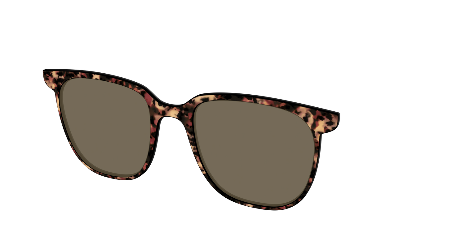 The Polarized Sienna Tortoise Sun Top - Angle Top Image - Pair Eyewear