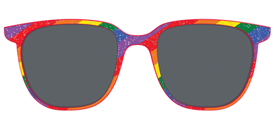 The Polarized Traditional Pride Flag Glitter Sun Top - Front Top Thumbnail - Pair Eyewear