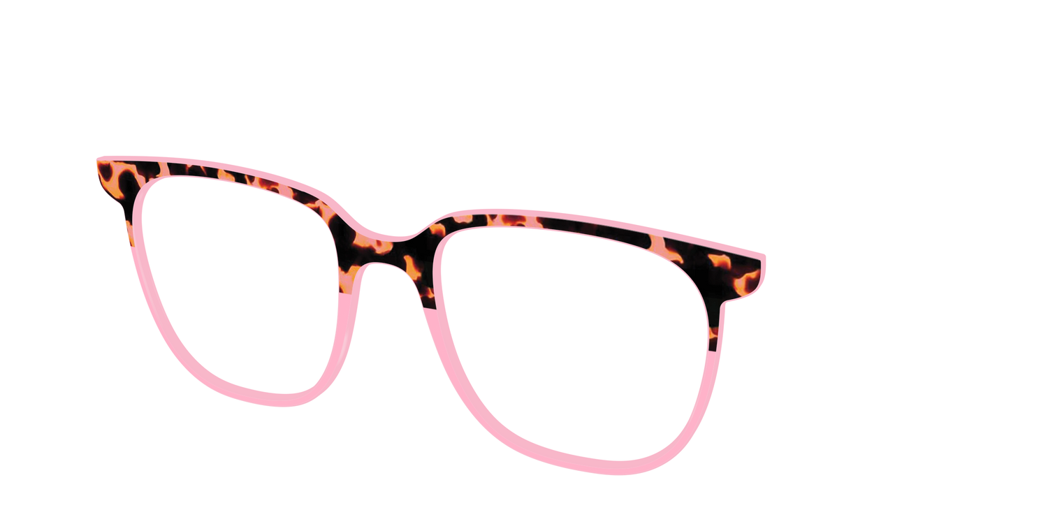 The Punch Tortoise Crystal Split - Angle Top Image - Pair Eyewear