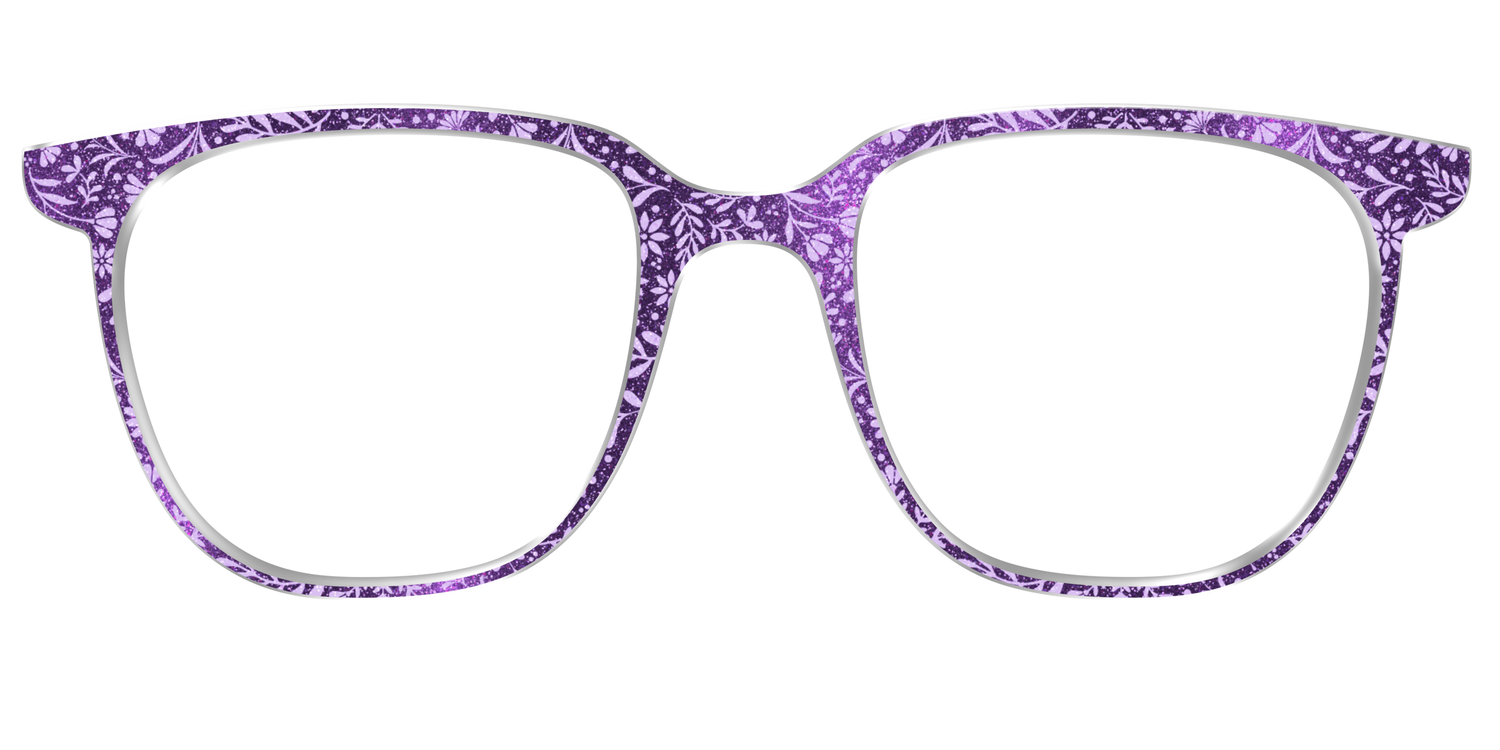 The Purple Shimmer Botanical - Front Top Image - Pair Eyewear