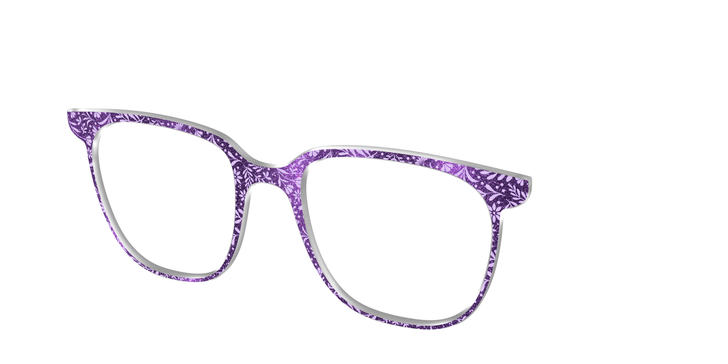 The Purple Shimmer Botanical - Angle Top Image - Pair Eyewear