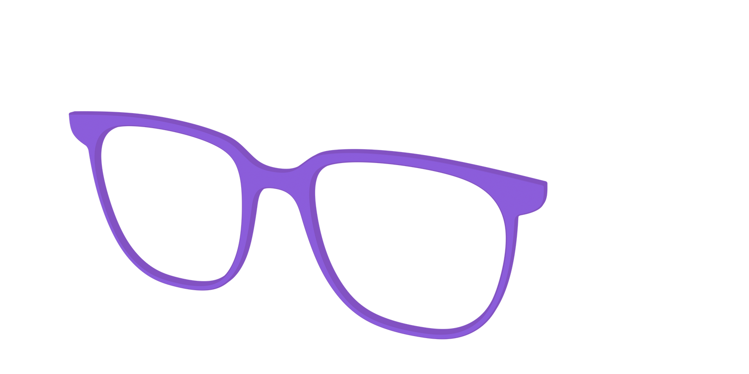 The Purple - Angle Top Image - Pair Eyewear