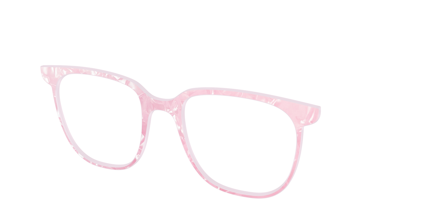 The Rose Quartz Pearl Marble - Angle Top Image - Pair Eyewear