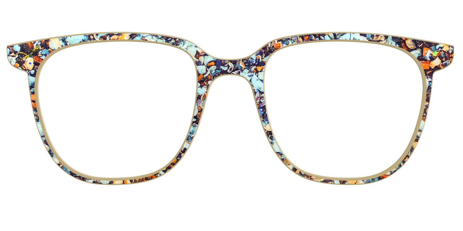 The Seashell Tortoise with Holographic Glitter - Front Top Image - Pair Eyewear