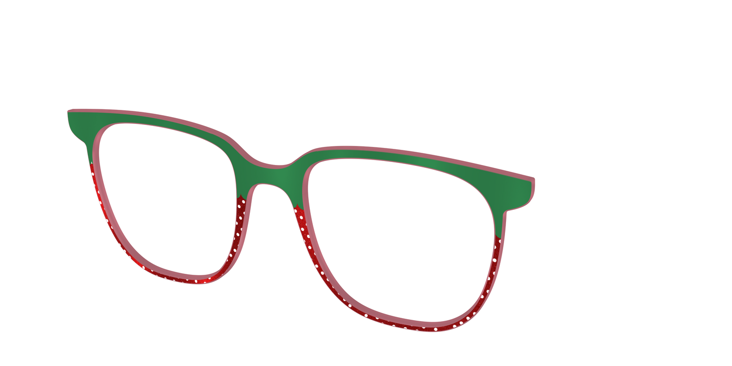 The Shimmer Strawberry - Angle Top Image - Pair Eyewear