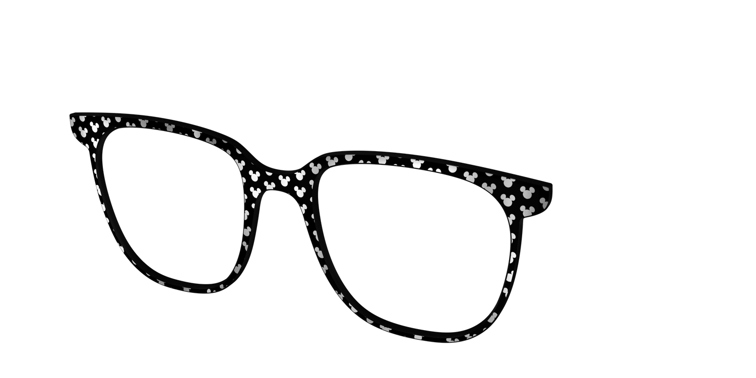 The Silver Foil Mickey - Angle Top Image - Pair Eyewear