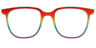 The Spectrum Gradient with Gold Flakes - Front Top Thumbnail - Pair Eyewear