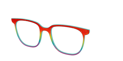 The Spectrum Gradient with Gold Flakes - Angle Top Thumbnail - Pair Eyewear