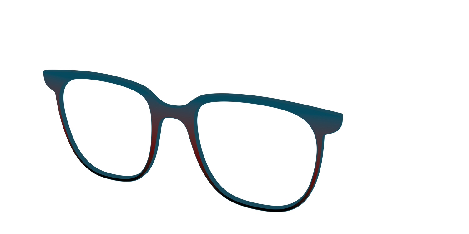 The Teal to Espresso Gradient - Angle Top Image - Pair Eyewear