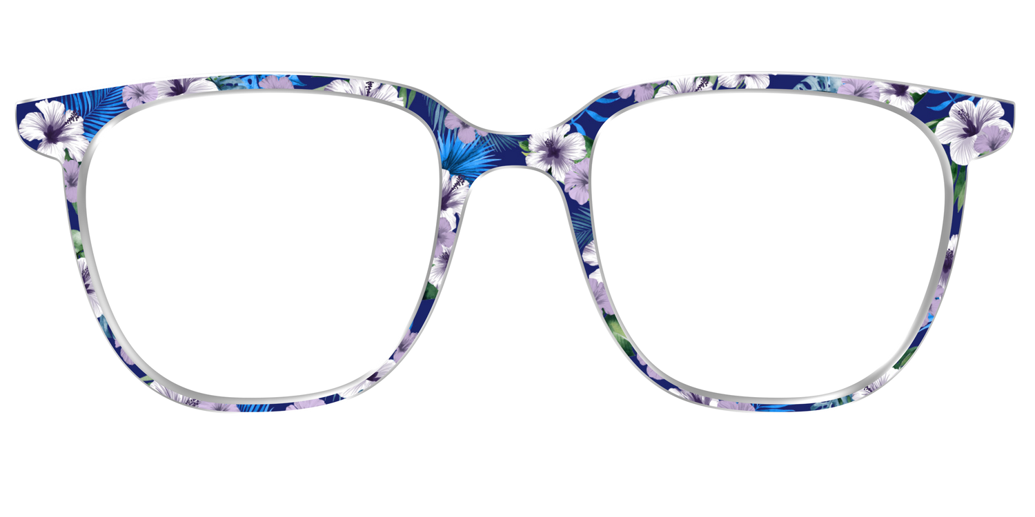 The Tropical Blue Blossoms - Front Top Image - Pair Eyewear
