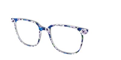 The Tropical Blue Blossoms - Angle Top Thumbnail - Pair Eyewear