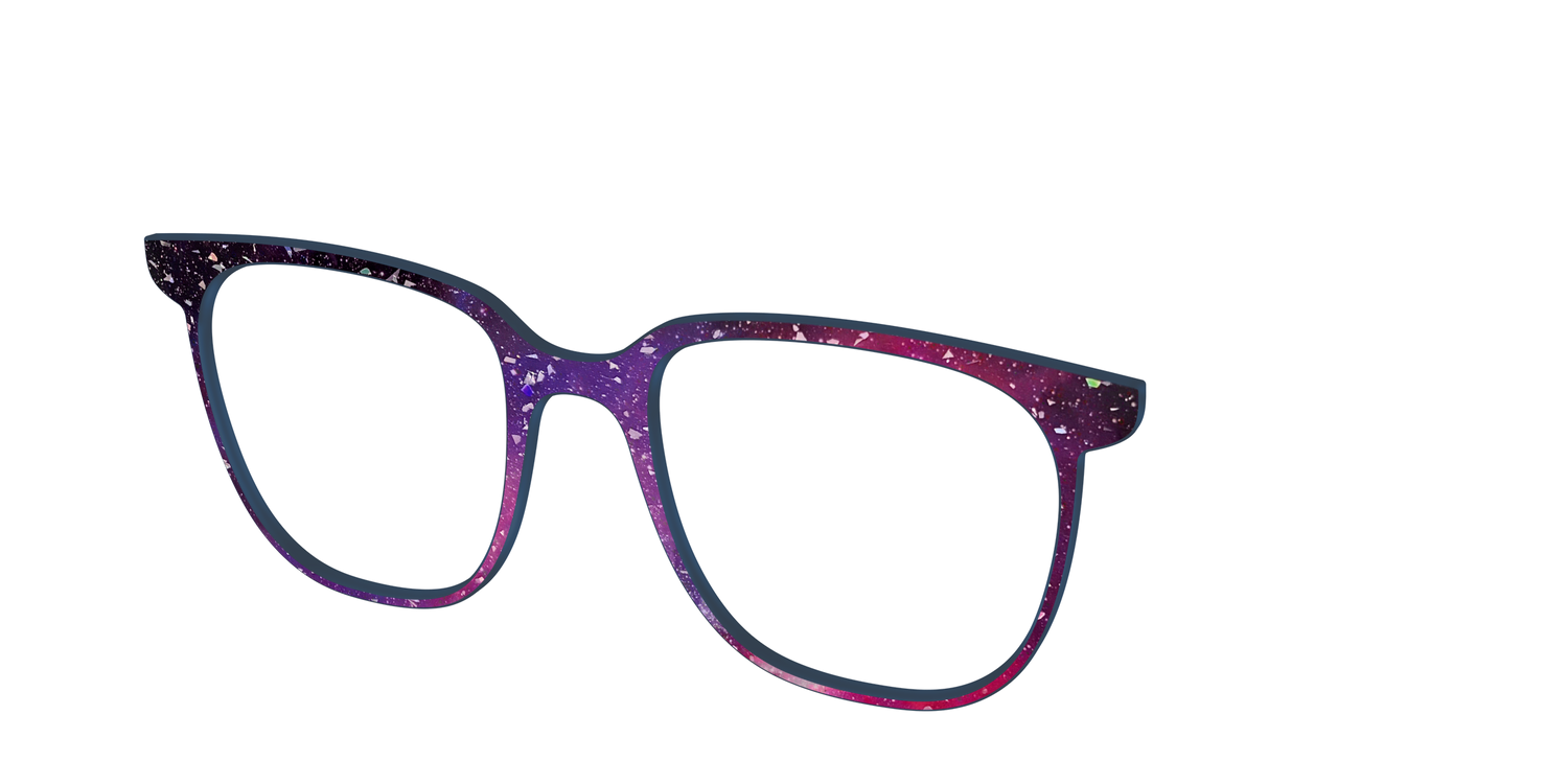 The Twilight Sky with Holographic Glitter - Angle Top Image - Pair Eyewear