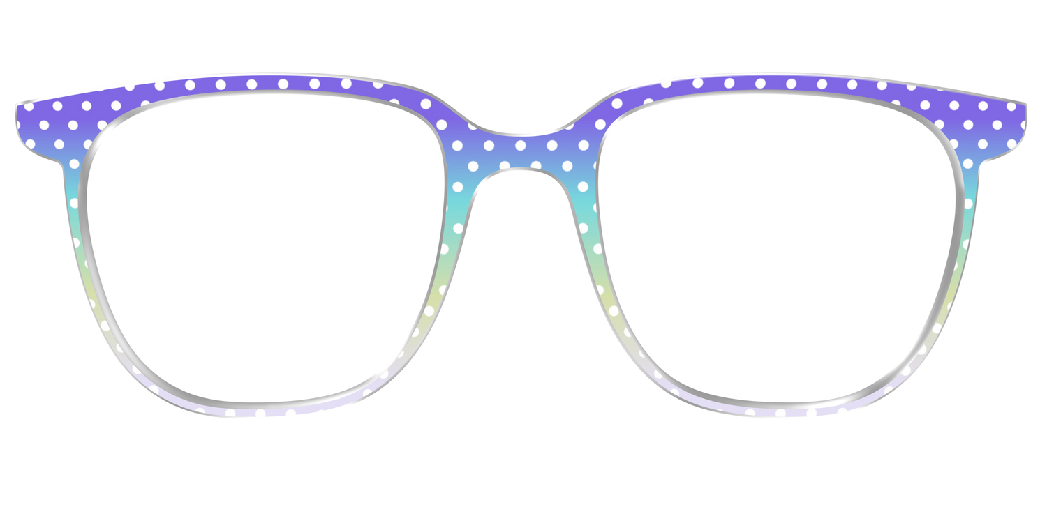 The Violet to Thistle Gradient Polka Dot - Front Top Image - Pair Eyewear