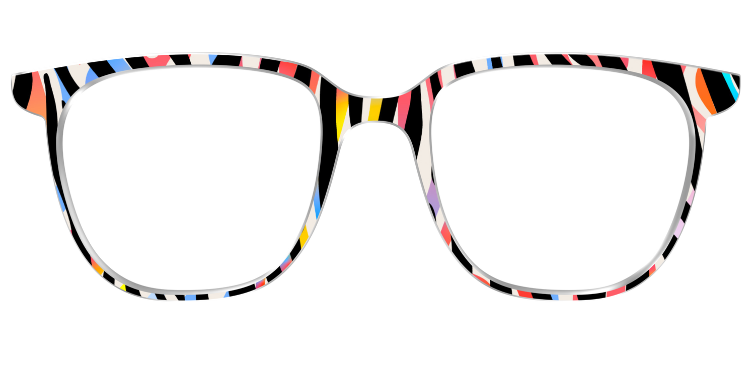 The Vivid Zebra Stripes - Front Top Image - Pair Eyewear