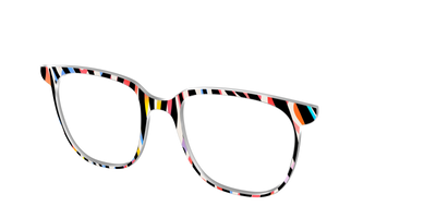 The Vivid Zebra Stripes - Angle Top Thumbnail - Pair Eyewear