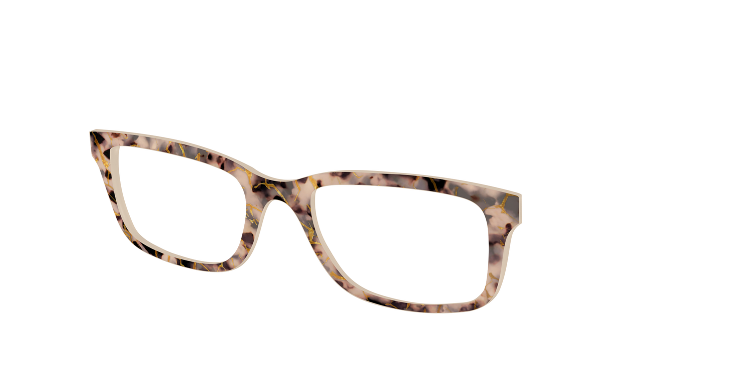 The Almond Tortoise with Gold Streaks - Angle Top Image - Pair Eyewear