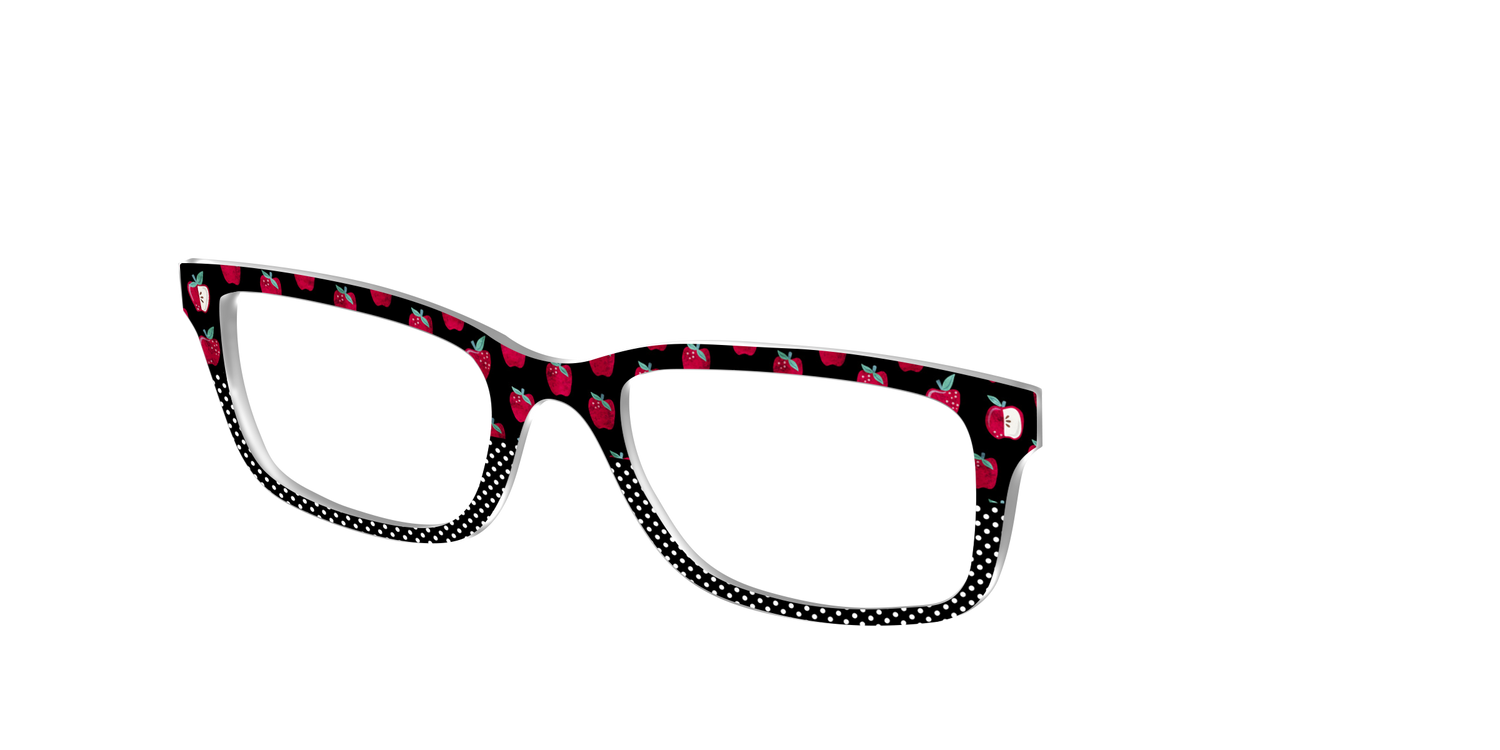 The Apple Polka Dot Split - Angle Top Image - Pair Eyewear