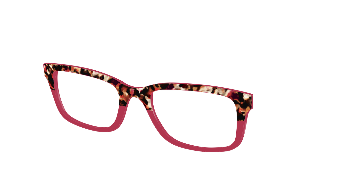 The Auburn Tortoise Crystal Split - Angle Top Image - Pair Eyewear