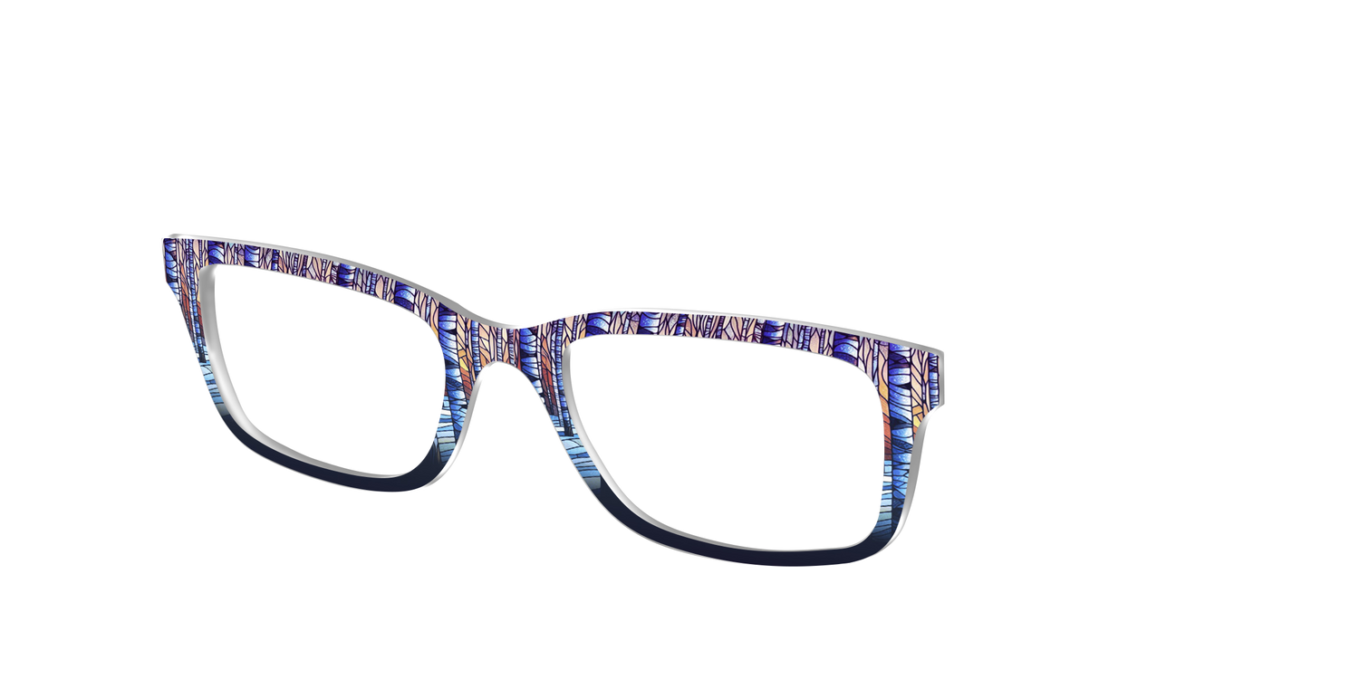 The Birch Woods Stained Glass - Angle Top Image - Pair Eyewear