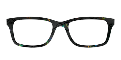 The Black Holographic Scrolls - Front Top Thumbnail - Pair Eyewear
