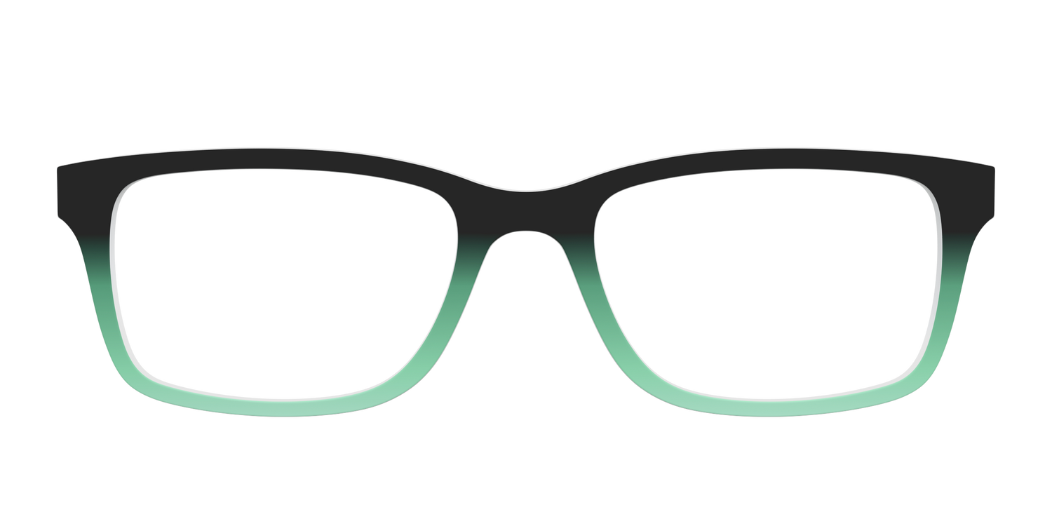 The Black to Spearmint Gradient - Front Top Image - Pair Eyewear