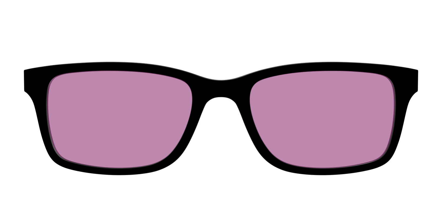 The Black with Pink Racquet Sport Lens - Front Top Image - Pair Eyewear