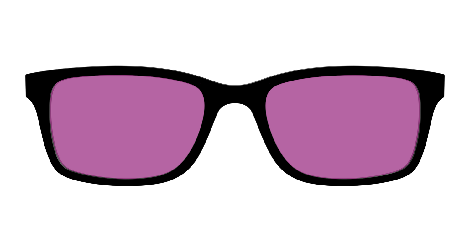 The Black with Violet Golf Lens - Front Top Image - Pair Eyewear