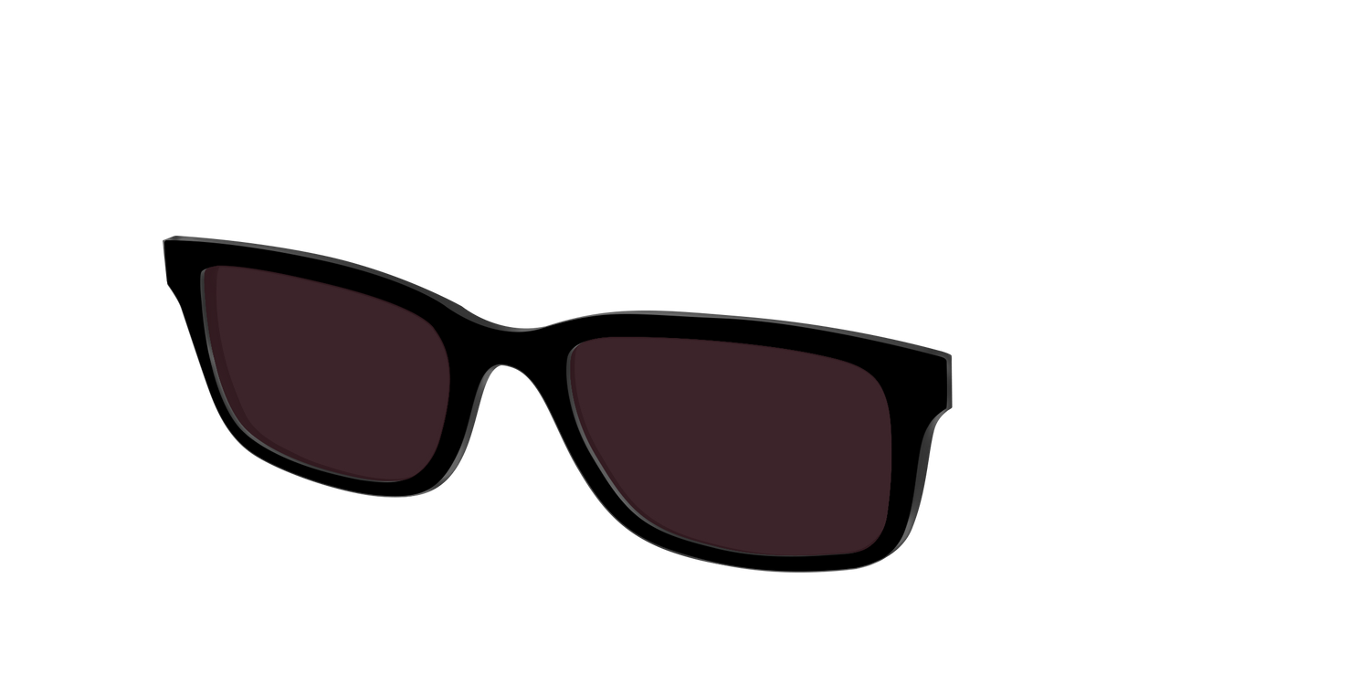 The Black with Water Lens - Angle Top Image - Pair Eyewear