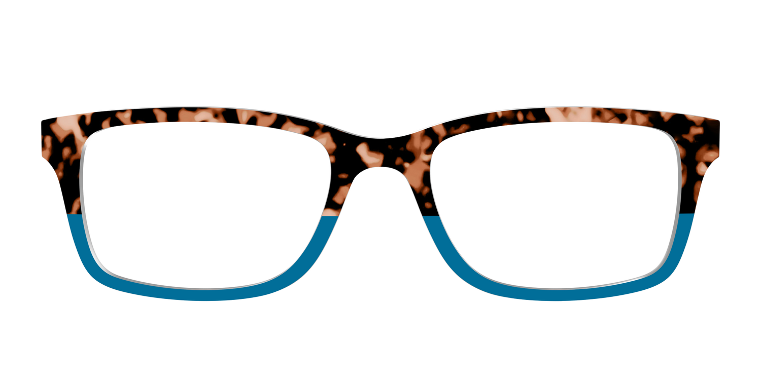 The Bondi Blue Tortoise Split - Front Top Image - Pair Eyewear