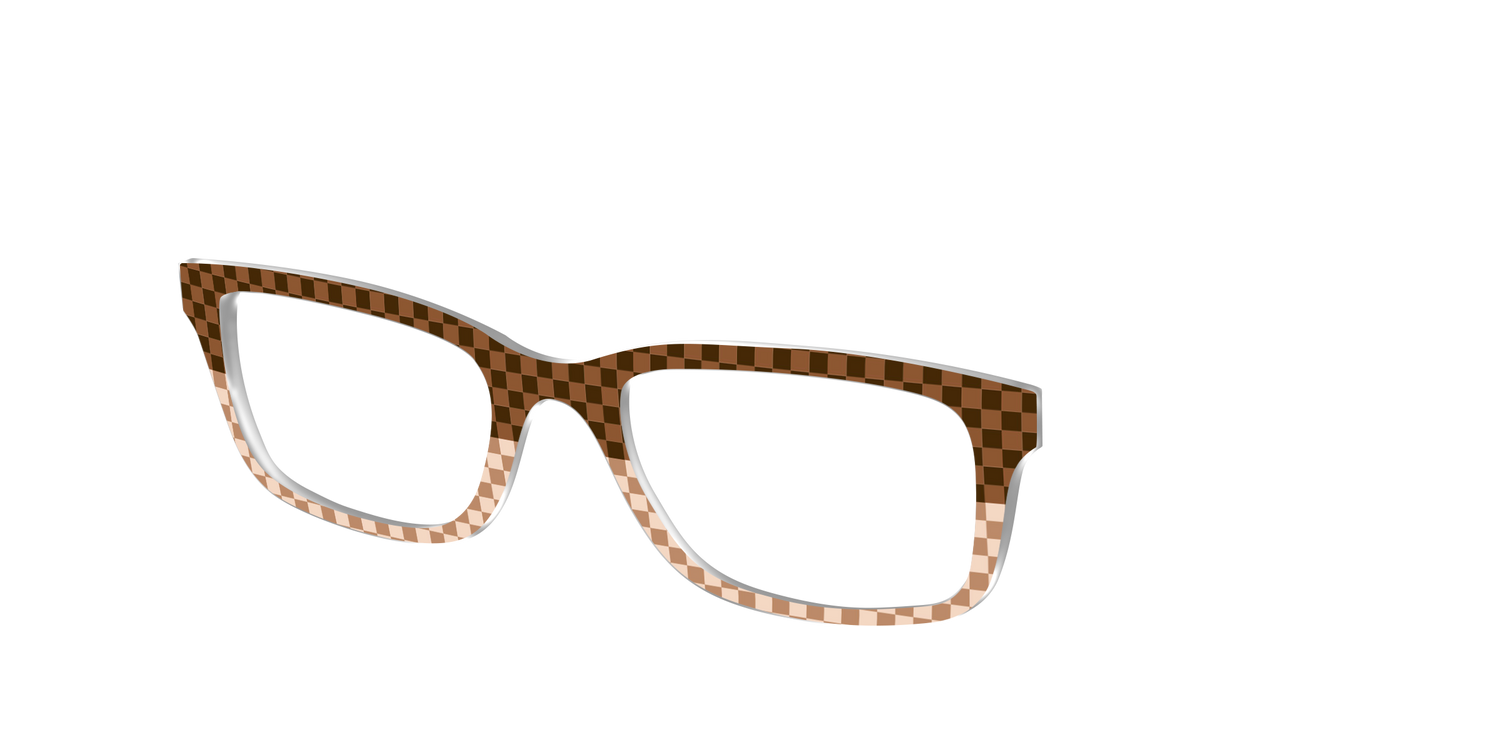 The Cappuccino Check Split - Angle Top Image - Pair Eyewear