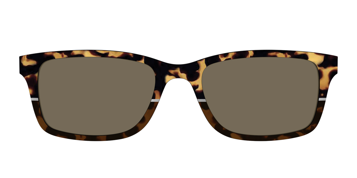 The Polarized Chic Tortoise Split Sun Top - Front Top Image - Pair Eyewear